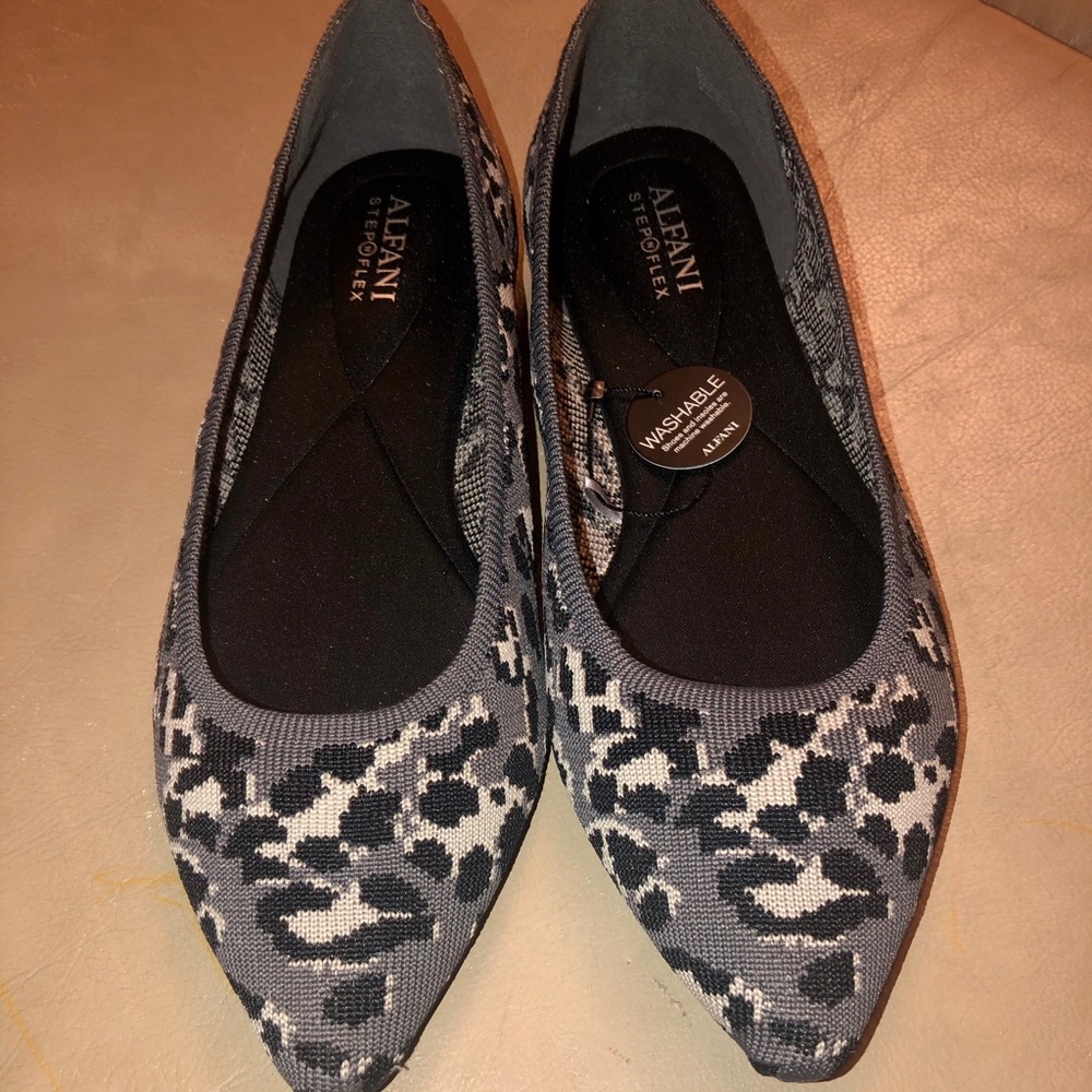 Alfani Step 'N Flex Poppyy Pointed Toe Knit Flats